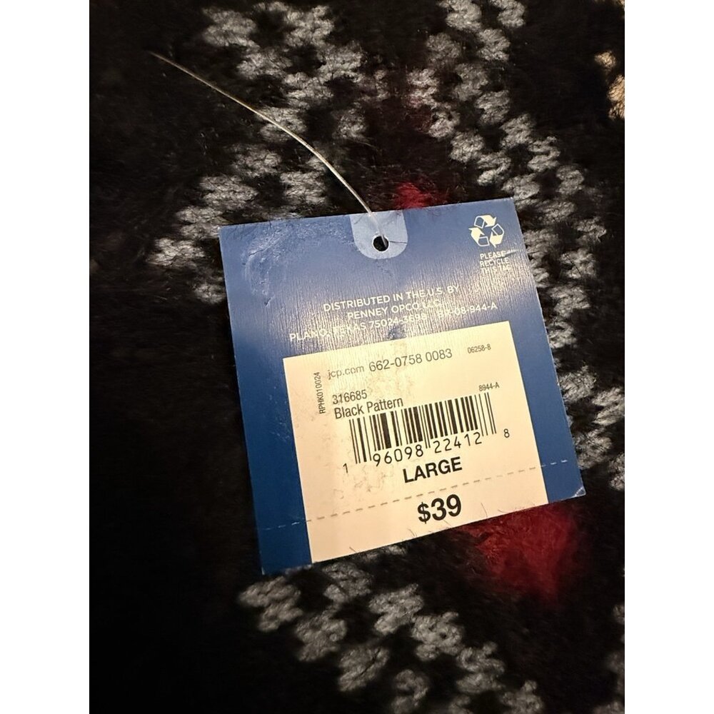 Fair Isle Nordic Sweater Arizona Jean Co Cropped Aztec Soft Fizzy Small NEW! - Picture 10 of 10